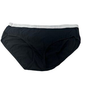 Hanes Women's Size 9 2XL Panty Brief Hi Cut Black New Without Tags